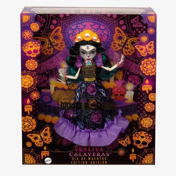 Monster High Día de los Muertos Skelita Calaveras Collector Doll | NIB | - Picture 4 of 4